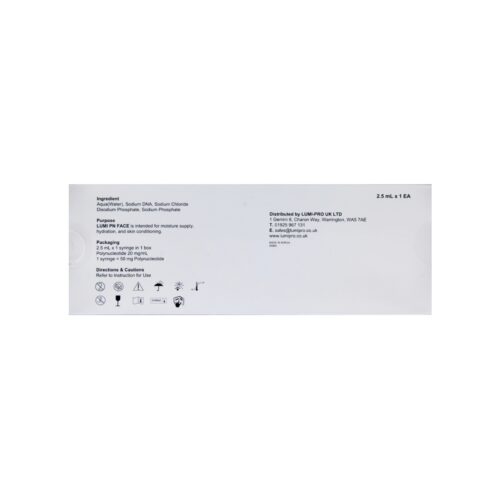 Alternative view of LUMI-PN FACE 1×2.5ml per pack Polynucleotide (PDRN) 50mg