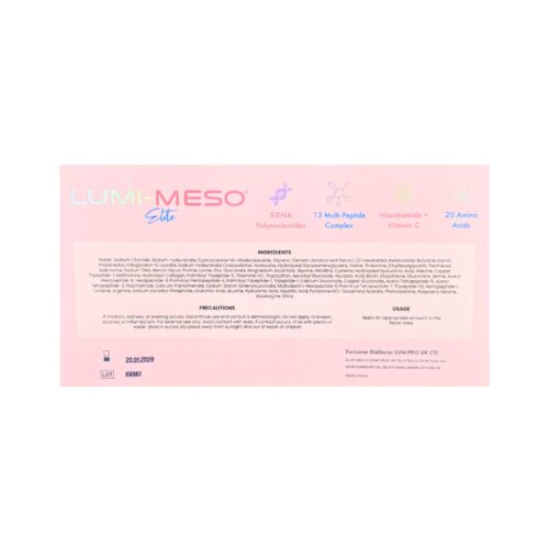 Alternative view of LUMI-MESO ELITE Microneedling Serum – 5 x 5ml vials