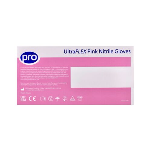 Alternative view of Ultraflex Pink Nitrile Glove Powder Free - Medium x 100