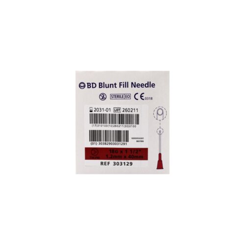18G Red 1.5 Inch BD Blunt Fill Needle Red x 100 | Aesthetics Shop UK