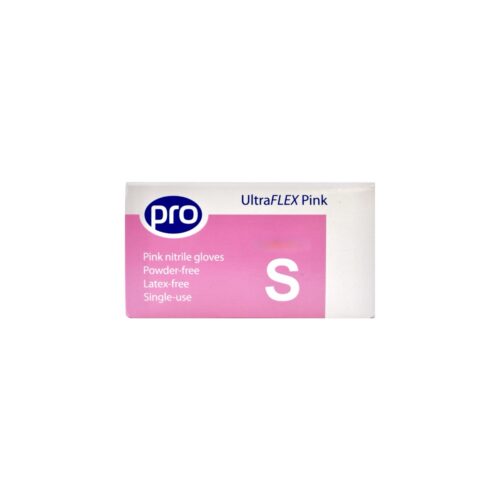 Ultraflex Pink Nitrile Glove Powder Free - Small x 100 | Aesthetics Shop UK