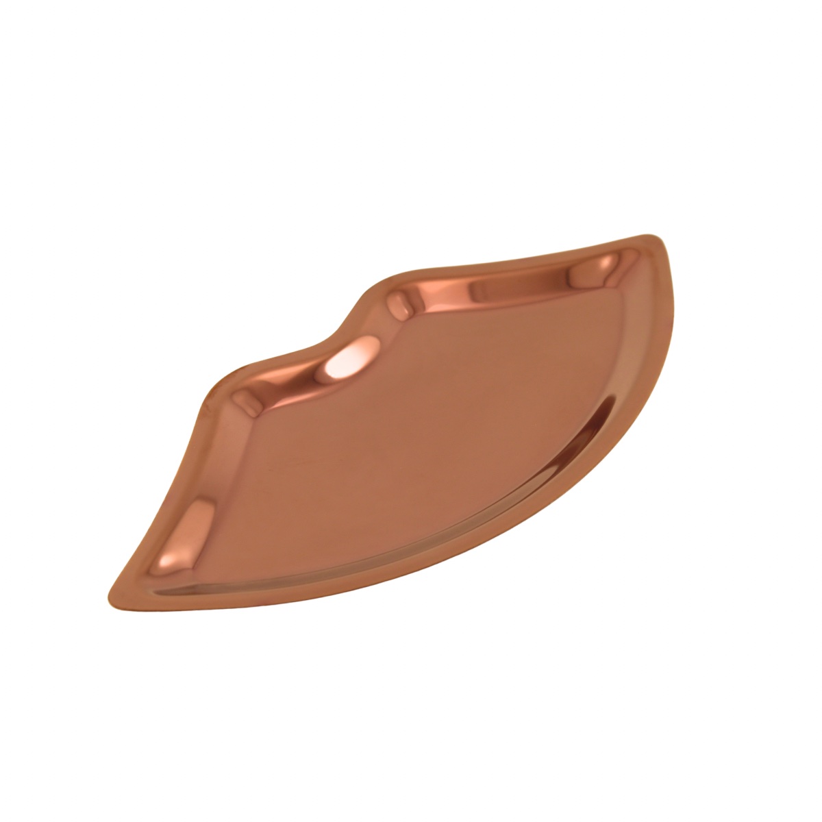 Stainless Steel Lip Shape Tray (Rose Gold)