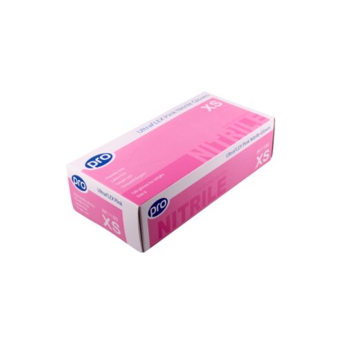 Ultraflex Pink Nitrile Glove Powder Free – Extra Small x 100 | Aesthetics Shop UK