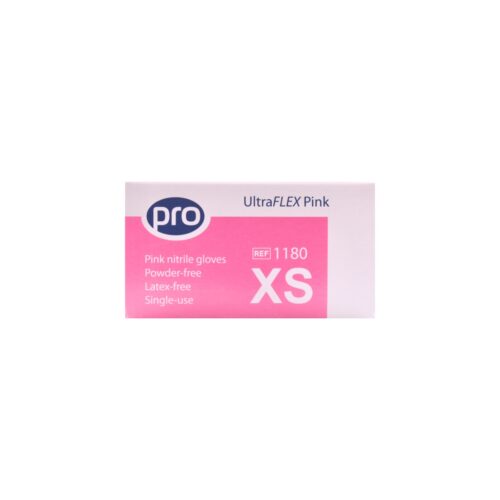 Ultraflex Pink Nitrile Glove Powder Free – Extra Small x 100 | Aesthetics Shop UK